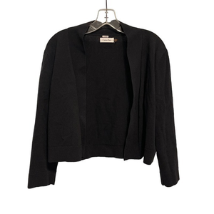 Calvin Klein Black Cotton Blend Short‎ Open Cardigan Size XL Pre-owned